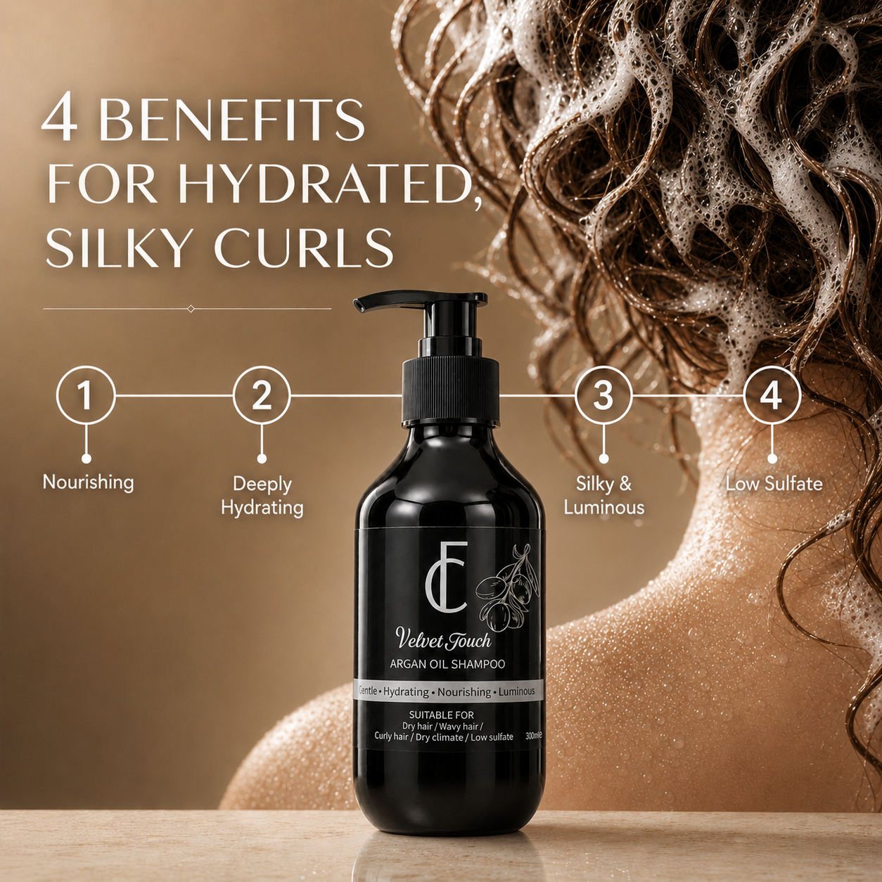 Argan Oil Shampoo - Velvet Touch